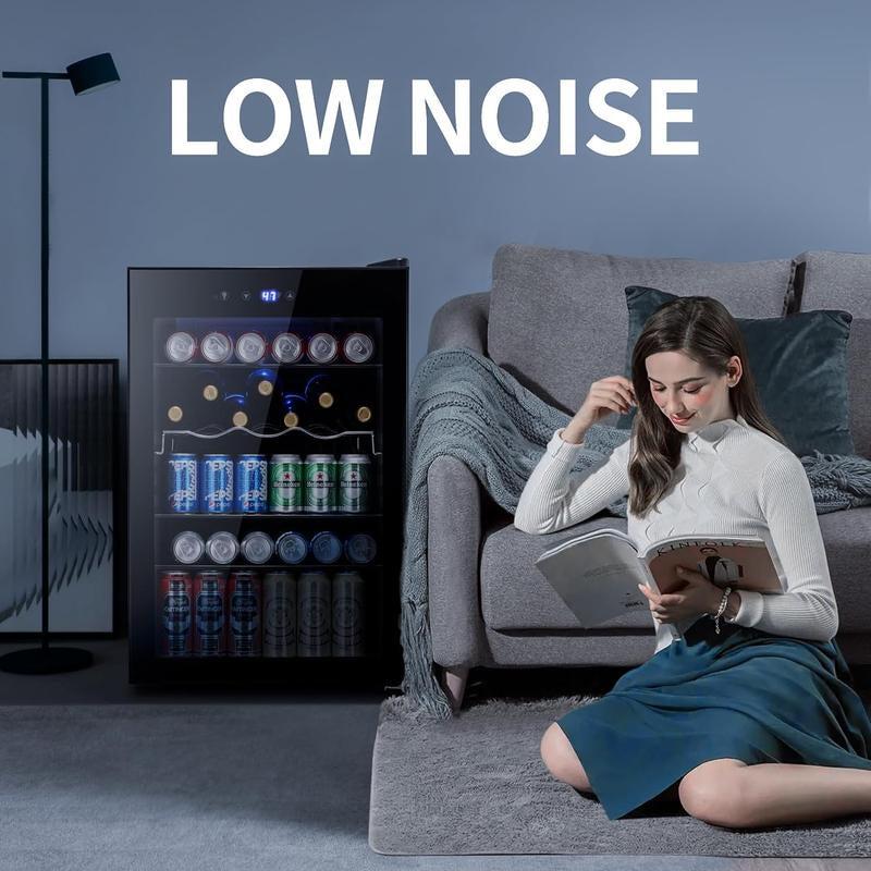 Antarctic Star 37 Bottle Wine Cooler/145 Can Beverage Refrigerator - Mini Fridge