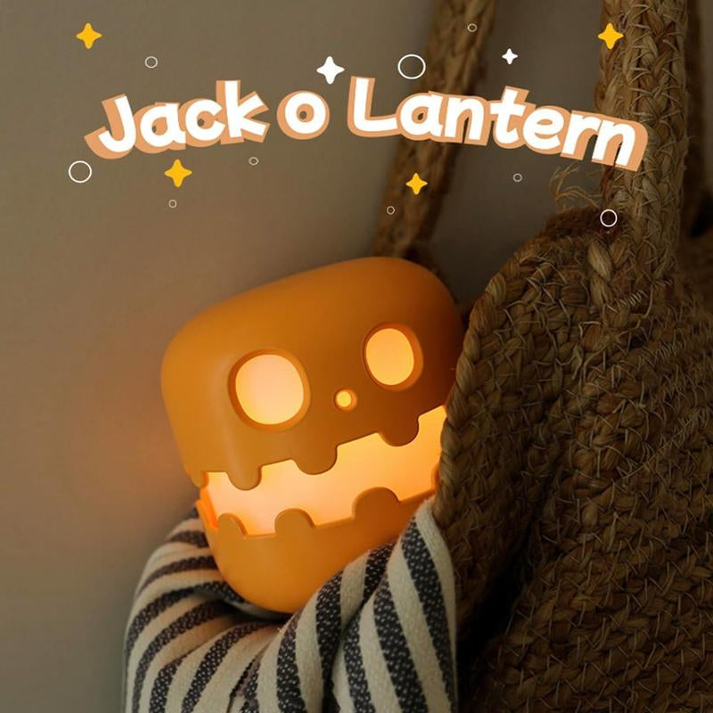 USB Rechargeable Pumpkin Night Light, Pumpkin Decor, 1 Count Creative Pumpkin Design Night Light Bedroom Decor with Timer & Dimmable, 2 Styles, Decorative LED Lamp for Bedroom, Halloween Night Light,Christmas Decoration