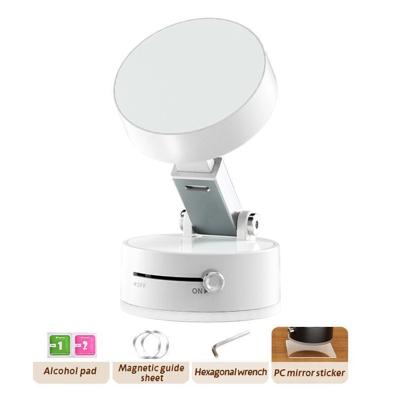 Mobile Phone Holder 360° Adjustable Vacuum Magnetic Suction Cup Phone Mount, Hands-Free Magnetic Cell Phone Holder for Car/Gym/Mirror/Smoot Magnetic Rotating Foldable Phone Stand Magnetic Phone Holder
