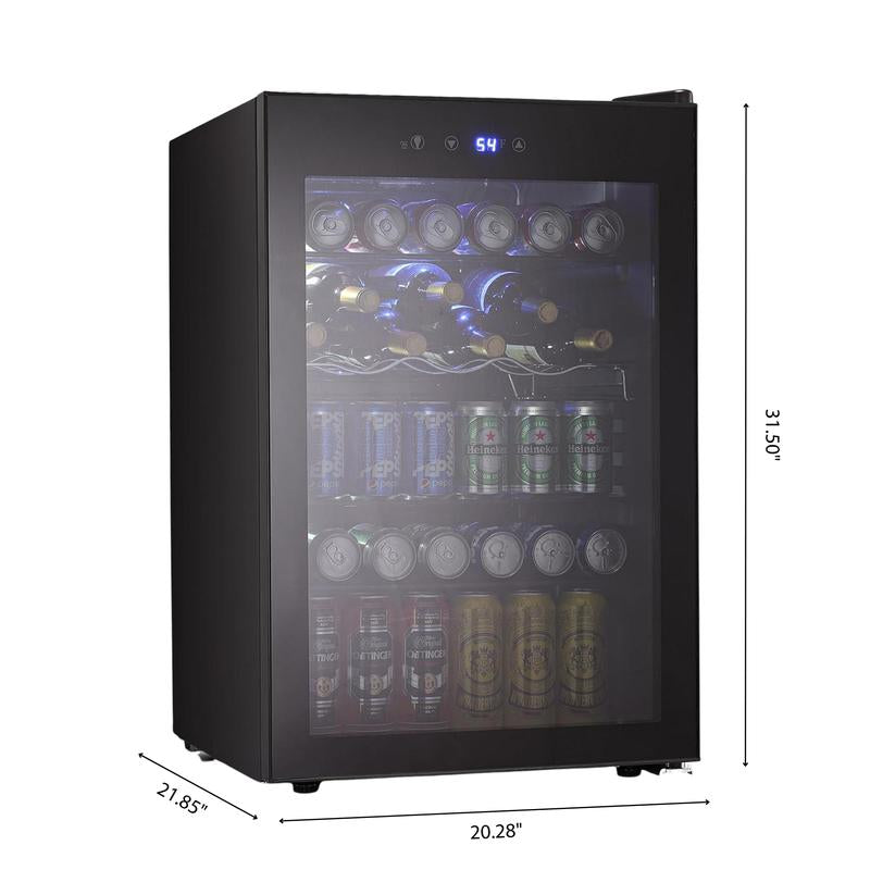 Antarctic Star 37 Bottle Wine Cooler/145 Can Beverage Refrigerator - Mini Fridge