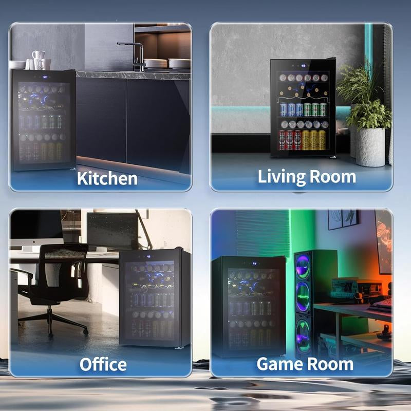 Antarctic Star 37 Bottle Wine Cooler/145 Can Beverage Refrigerator - Mini Fridge