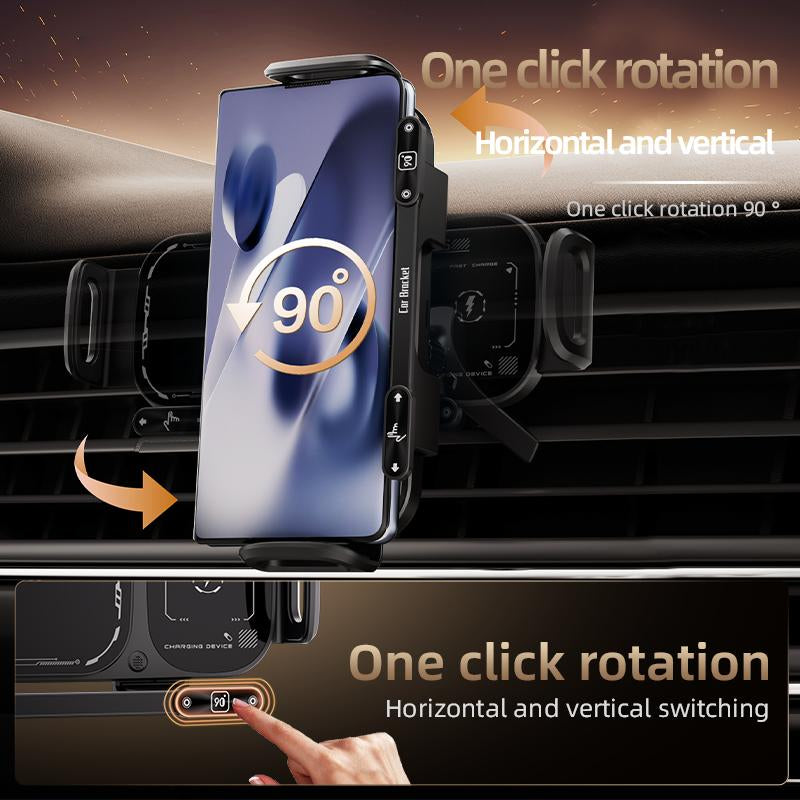Wireless Car Charger, Auto Clamp Car Charger, Phone Charging Phone Holder Car Gadgets for Iphone Samsung Galaxy Series Android, Smartphone Mount, Car Accessory Items, Multifunctional Charger, Suitable for 6-7.2-Inch Mobile Phones,Under 18Cm Tablets