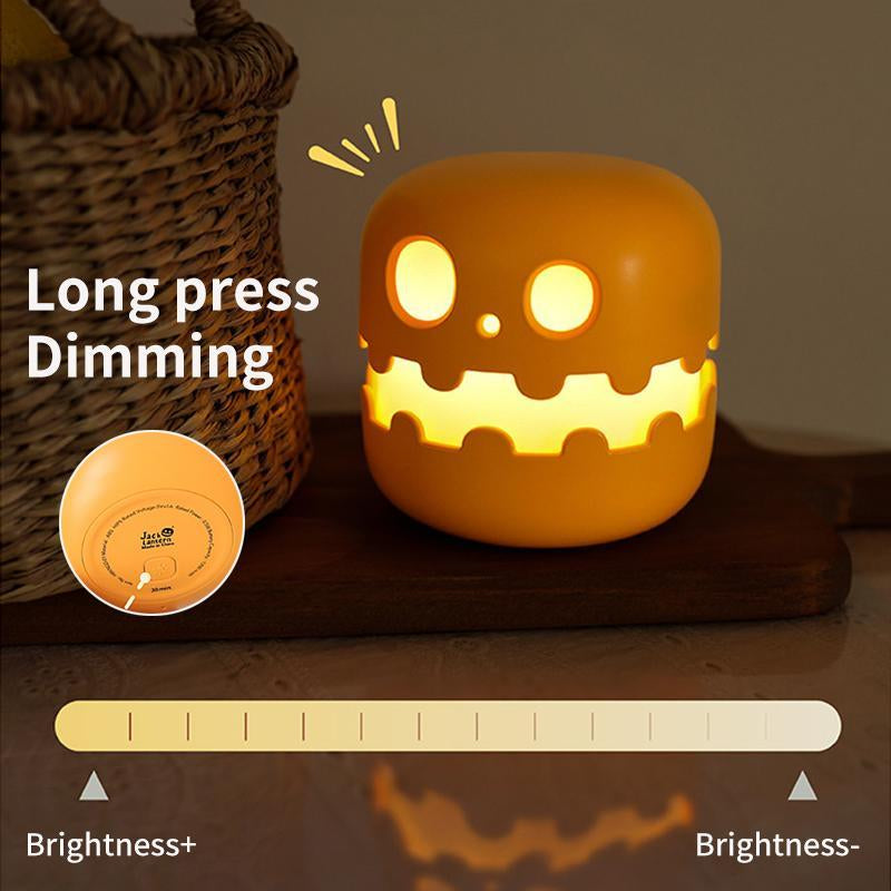 USB Rechargeable Pumpkin Night Light, Pumpkin Decor, 1 Count Creative Pumpkin Design Night Light Bedroom Decor with Timer & Dimmable, 2 Styles, Decorative LED Lamp for Bedroom, Halloween Night Light,Christmas Decoration