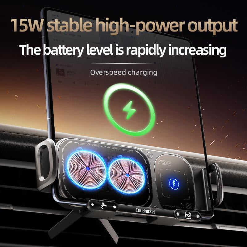 Wireless Car Charger, Auto Clamp Car Charger, Phone Charging Phone Holder Car Gadgets for Iphone Samsung Galaxy Series Android, Smartphone Mount, Car Accessory Items, Multifunctional Charger, Suitable for 6-7.2-Inch Mobile Phones,Under 18Cm Tablets