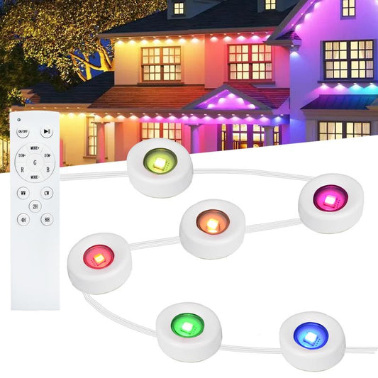 SEURON LED Permanet Lights 50 100 150FT RGBW Color Changing String Lights with 2.4G Remote Control IP65 Waterproof for Garden Party Holiday Decor