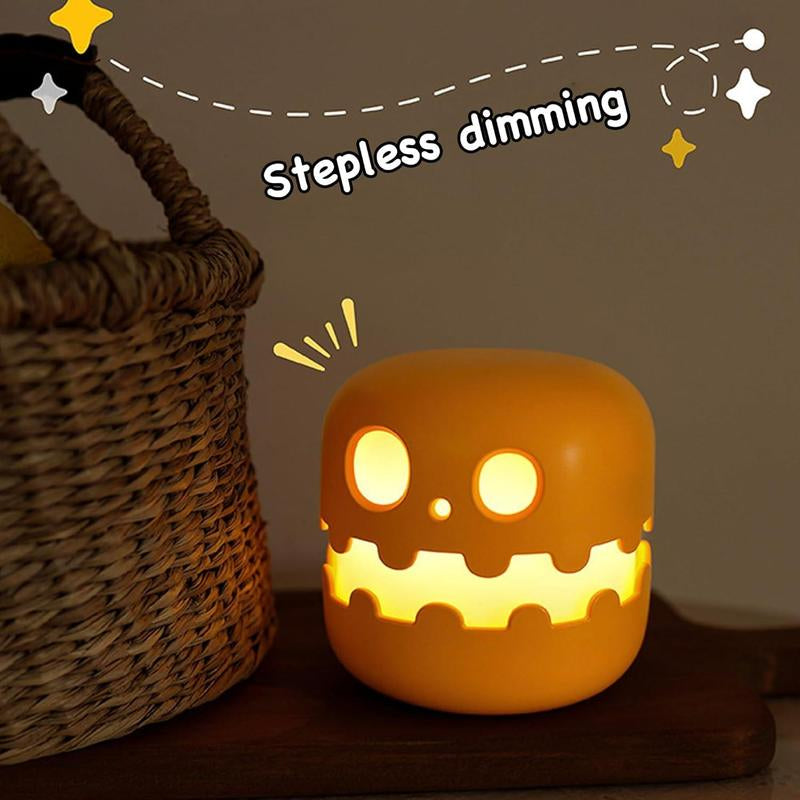 USB Rechargeable Pumpkin Night Light, Pumpkin Decor, 1 Count Creative Pumpkin Design Night Light Bedroom Decor with Timer & Dimmable, 2 Styles, Decorative LED Lamp for Bedroom, Halloween Night Light,Christmas Decoration