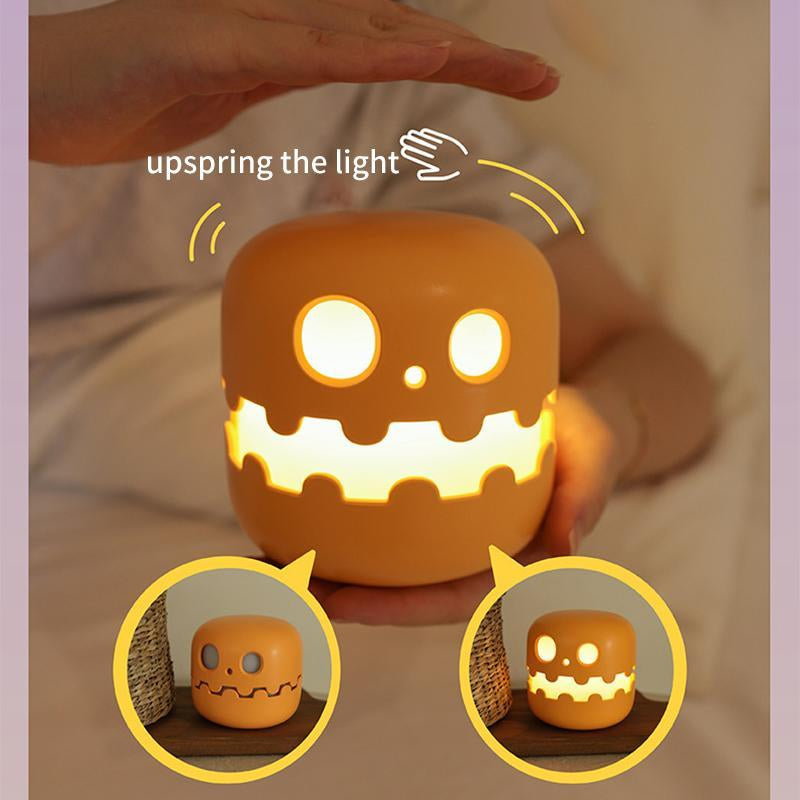 USB Rechargeable Pumpkin Night Light, Pumpkin Decor, 1 Count Creative Pumpkin Design Night Light Bedroom Decor with Timer & Dimmable, 2 Styles, Decorative LED Lamp for Bedroom, Halloween Night Light,Christmas Decoration