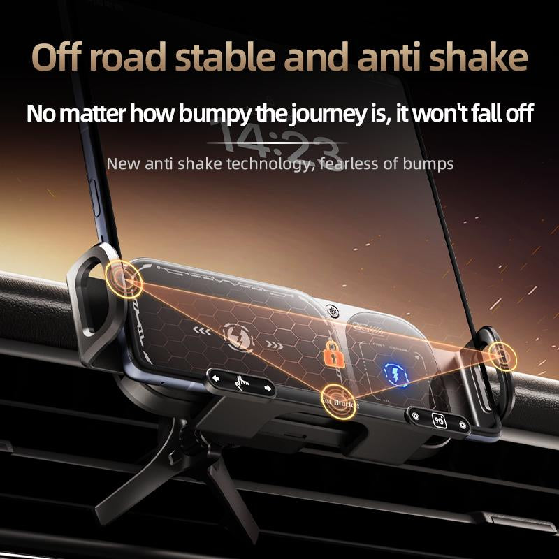 Wireless Car Charger, Auto Clamp Car Charger, Phone Charging Phone Holder Car Gadgets for Iphone Samsung Galaxy Series Android, Smartphone Mount, Car Accessory Items, Multifunctional Charger, Suitable for 6-7.2-Inch Mobile Phones,Under 18Cm Tablets