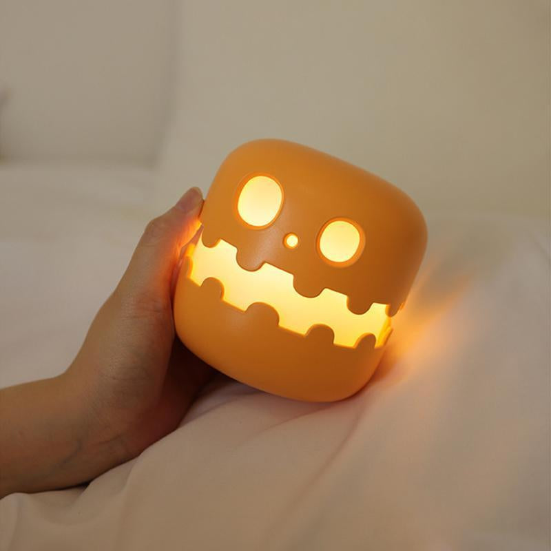 USB Rechargeable Pumpkin Night Light, Pumpkin Decor, 1 Count Creative Pumpkin Design Night Light Bedroom Decor with Timer & Dimmable, 2 Styles, Decorative LED Lamp for Bedroom, Halloween Night Light,Christmas Decoration