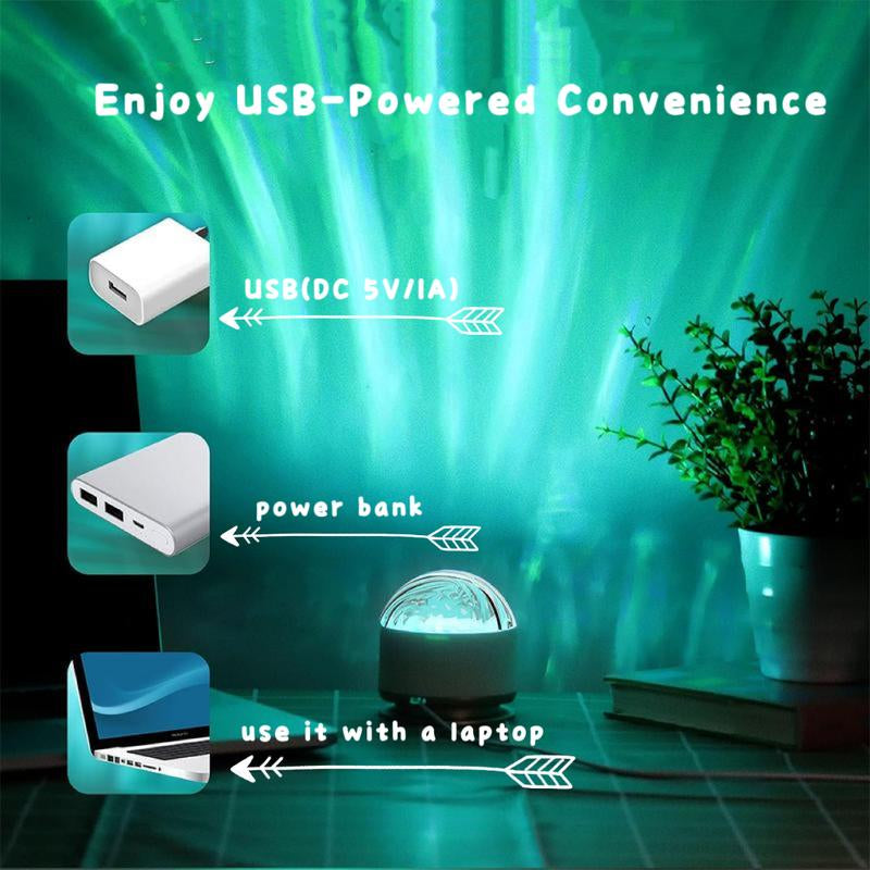 Ocean Wave Projector Light with 16 Colors Remote Control 3D Water Ripple Effect Dual Immersive Effects Whisper-Quiet Operation Perfect Gift for Couples & Kids