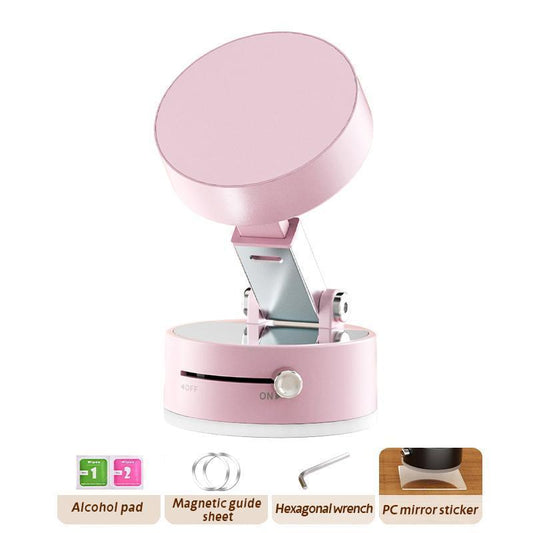 Mobile Phone Holder 360° Adjustable Vacuum Magnetic Suction Cup Phone Mount, Hands-Free Magnetic Cell Phone Holder for Car/Gym/Mirror/Smoot Magnetic Rotating Foldable Phone Stand Magnetic Phone Holder